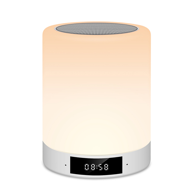 FM Radio Dimming Brightness TF Card Audio Blue Tooth Wireless Speaker with RGB Night Light