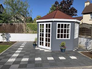 Baldosas de <span class=keywords><strong>Patio</strong></span> Encajables de WPC Ecológicas, Antimoho, Anticorrosión, para Exteriores, para Renovación de Balcones, de Fácil Montaje - Product Image 2