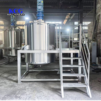 Cuve de mélange en acier inoxydable 304 avec support à plateforme étagée, pour ingrédients alimentaires, produits chimiques quotidiens, et détergents à lessive