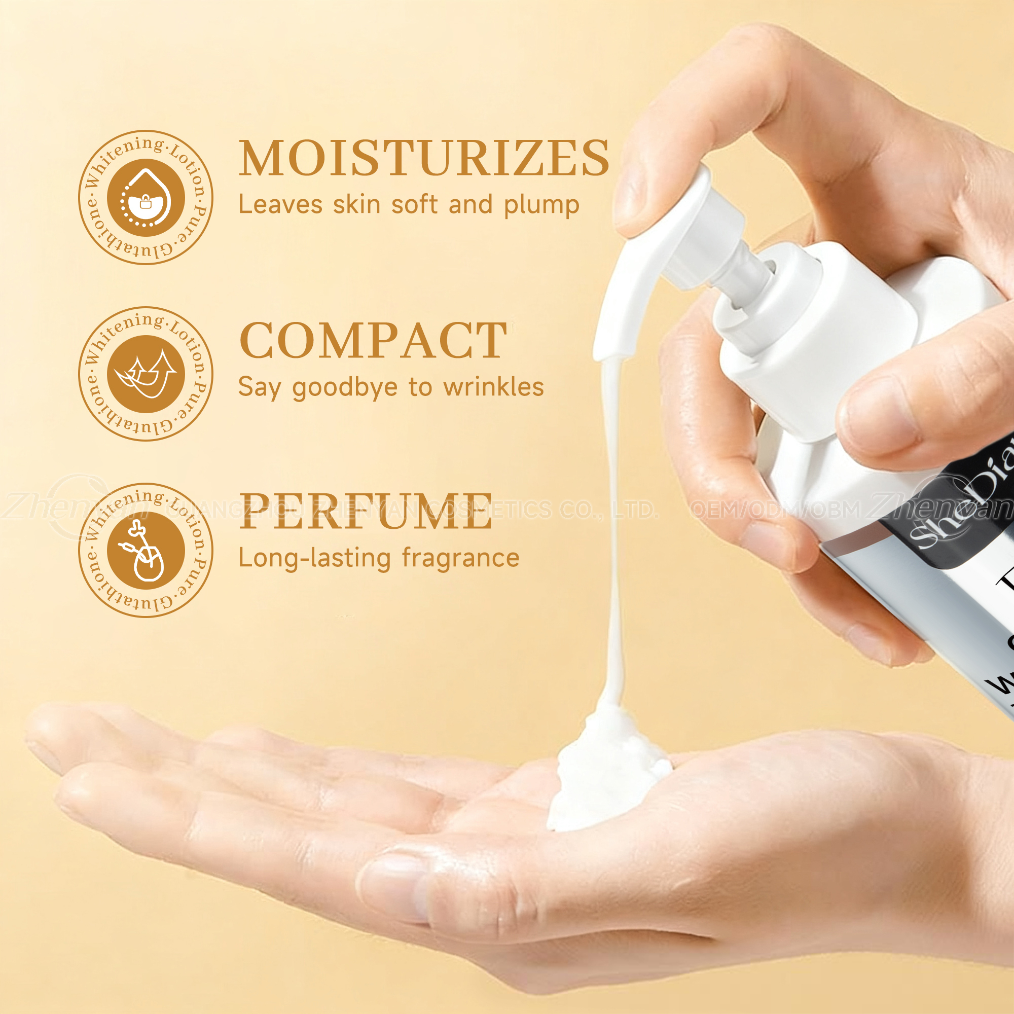Brightening Body Cream Glutathione Whitening Milk Moisturizing Smooth Hydrating Double Glutathion Whitening Lotion 380ml