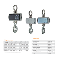 Balance de grue Junebreath OCS-S2 1000 kg avec écran LCD intelligent suspendu, transmission de données, rétroéclairage 41 mm, télécommande, OEM