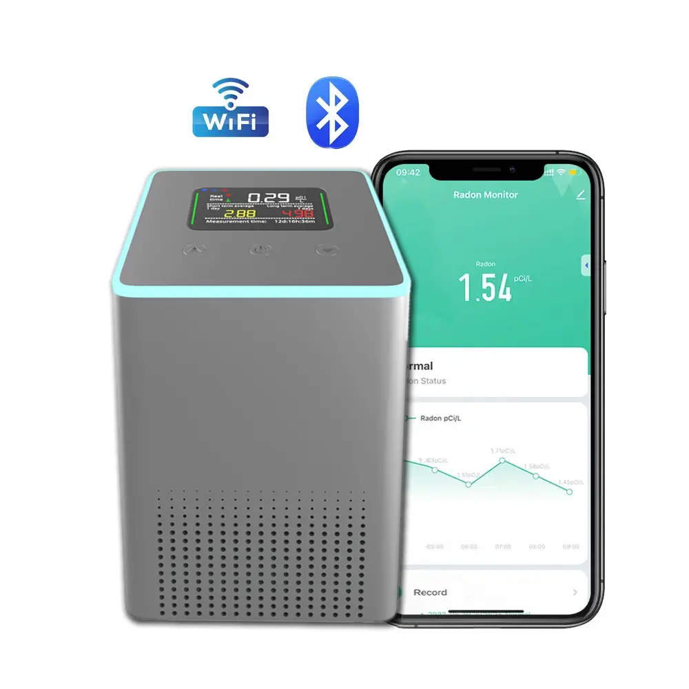 Không khí Màn hình Wifi thông minh gốm gạch Màn hình ndir cảm biến đá cẩm thạch đất nước khí độc hại phân tích bức xạ khí mét