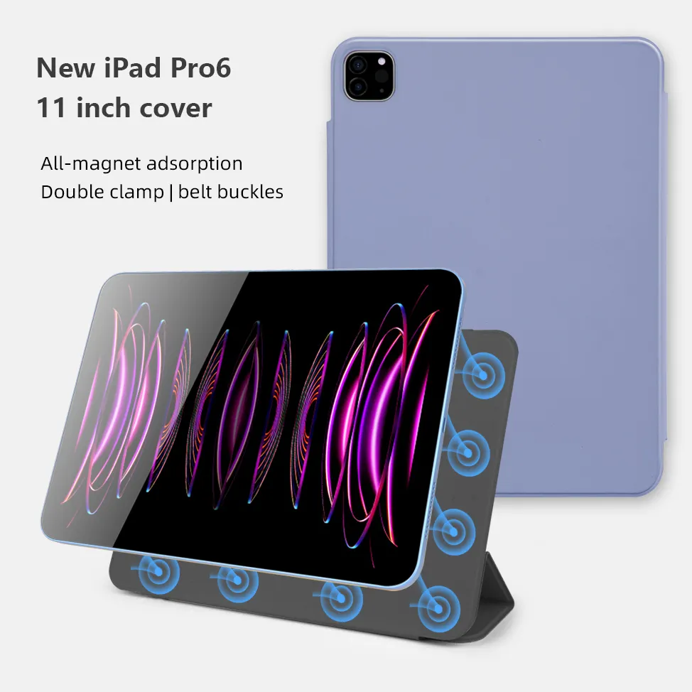Magnetic latch case for ipad pro 11 2021 case pro3 4 5 6 11 inch 3rd generation PU leather tablet case