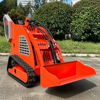 Mini-chargeuse sur chenilles fiable RUNTONG à moteur essence, capacité 200 kg, haute efficacité, pour travaux agricoles et de construction