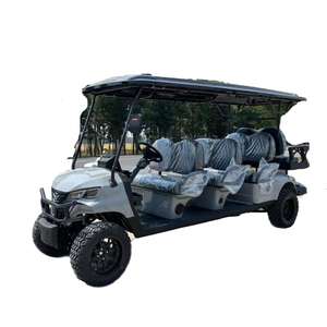 Voiturette de golf électrique 4 6 places 8 places avec sièges et roues Deluxe essence - Product Image 1