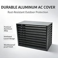 Cache-climatiseur en aluminium de haute qualité, simple, avec protection de la vie privée, étanche, à persiennes en aluminium