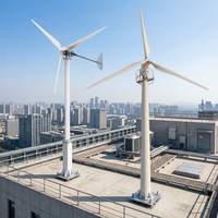 Générateur éolien horizontal de type industriel à faible tolérance à la vitesse du vent, à commande électrique, 200 kW, triphasé