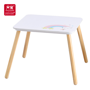 Ensemble de meubles pour enfants crèche de meubles préscolaires, modèle licorne <span class=keywords><strong>en</strong></span> bois pour enfants, ensemble une table et deux chaises, - Product Image 3