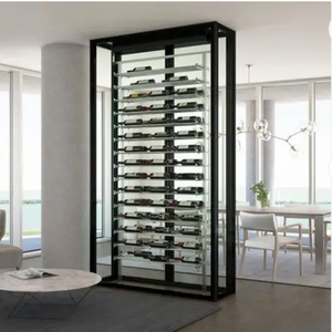 Diseño duradero, exhibición <span class=keywords><strong>de</strong></span> copa <span class=keywords><strong>de</strong></span> vino <span class=keywords><strong>de</strong></span> acero inoxidable personalizada, almacenamiento <span class=keywords><strong>de</strong></span> <span class=keywords><strong>licor</strong></span>, barra <span class=keywords><strong>de</strong></span> Metal, gabinete <span class=keywords><strong>de</strong></span> vino para el hogar, Hotel, restaurante - Product Image 6