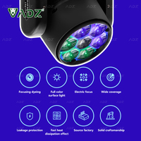 ADZ Mini 740 7X40W RGBW LED Zoom Moving Head Stage Light Bee Eye Design CTO Color Parties Weddings Clubs Events DMX