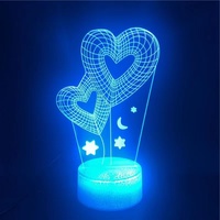 Veilleuse romantique cœur d'amour lampe cadeau de mariage saint-valentin