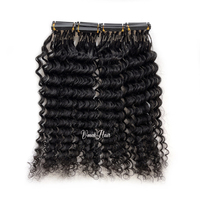 VMAE Extensions de cheveux humains 6D vierges Remy vietnamiennes en gros, bouclées afro crépues, pour pose à la machine