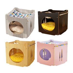 บอร์ดไม้เอ็มดีเอฟแบบถอดได้1ชั้นสำหรับบ้านแมว - Product Image 5