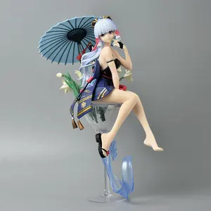 Game Genshin 25cm Kamisato Ayaka Klee Hibana Knight Anime Figure Gan Yu/Ke Qing/Yae Miko/Hu Tao/Raiden Shogun Figurine Model Toy