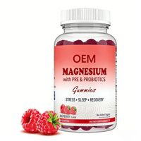 Bonbons au magnésium de marque privée OEM avec pré-probiotiques pour le stress, le sommeil, la récupération musculaire, les modes de vie actifs, le soutien des os du cœur