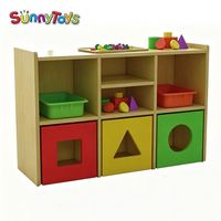 Armoire de rangement pour école maternelle avec organisateur de lit intégré pour salle de classe préscolaire