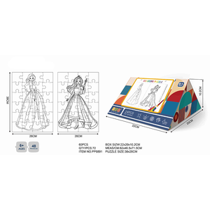 Carta su misura <span class=keywords><strong>Puzzle</strong></span> disegno giocattolo per bambini carta da colorare <span class=keywords><strong>Puzzle</strong></span> disegno giocattoli 2 in 1 <span class=keywords><strong>Puzzle</strong></span> e Kit da colorare - Product Image 6