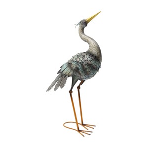 Buitenleven Warm Buiten Roestig Buitenpark Draadkraan Indonesië Drijfhout Grote Metalen Reiger Staande Tuin Kunst Tuinkraan - Product Image 6