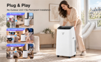 Climatiseur portable électrique HYUNDAI R290 14000 BTU, technologie de pompe à chaleur pour le refroidissement/chauffage, classe d'efficacité énergétique