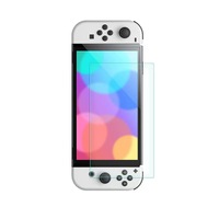 Estuche de Cristal para Nintendo Switch OLED, Película Protectora de Vidrio Templado 3D 9H, Juego de Herramientas Anti-Golpes para Consola de Juegos