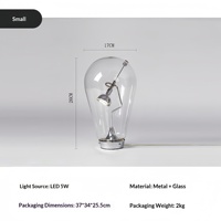 Lampe de table LED en verre chromé au design moderne et épuré, lumière d'ambiance nocturne pour cafés, chambres, dortoirs, éclairage de luxe
