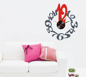 Nouveau design noir chiffres et chiffres adhésif <span class=keywords><strong>vinyle</strong></span> horloge murale <span class=keywords><strong>autocollant</strong></span> - Product Image 3