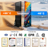 Écran d'affichage LED portable pour publicité, personnalisable, extérieur/intérieur, P1.86 P2 P2.5 HD, contrôle intelligent WIFI