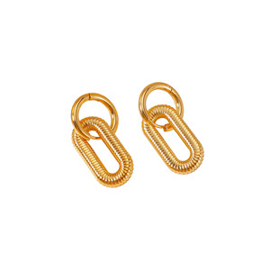 Boucles <span class=keywords><strong>d</strong></span>'oreilles en acier inoxydable plaqué <span class=keywords><strong>or</strong></span> 18 carats, design simple et tendance, mini-cœur mignon, motif géométrique à la mode pour la vente en gros - Product Image 5