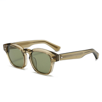Lunettes de soleil carrées épaisses en acétate de créateur faites à la main avec logo personnalisé, verres polarisés, fabrication de lunettes de soleil