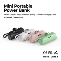 Batterie externe compacte à chargement rapide, directement de l'usine, avec prise Type-C intégrée, cordon de transport, chargeur d'urgence portable, logo personnalisé, vente en gros