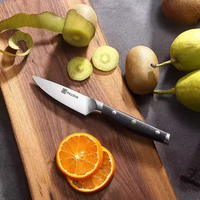 Couteau à éplucher les fruits et légumes forgé à la main de 3.5 pouces en acier allemand H1.4116 avec manche en G10