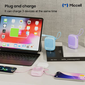 Batería Externa Miccell Mini de 10000 mAh con Carga Rápida de 22.5 W y Cables Dobles para Viajes, Estudiantes y <span class=keywords><strong>Trabajadores</strong></span> de Oficina - Product Image 4