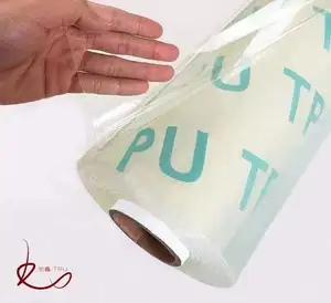 Matériau de bagage en polyuréthane transparent de qualité médicale très élastique résistant à la température et au vieillissement Film TPU anti-UV à flamme