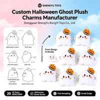 Pièces de décoration en peluche DIY pour chaussettes et chaussures pour enfants, motifs fantômes et citrouilles de dessin animé mignons et amusants pour Halloween, accessoires d'ornement en peluche pour filles