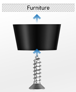 قدم طاولة وكرسي من البلاستيك الأسود PVC، منتج رائج - Product Image 6