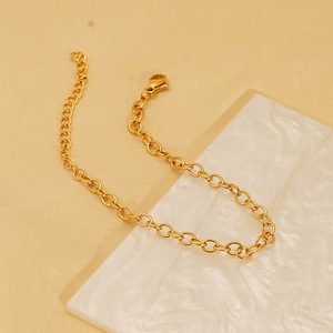 ZOGXIN Gold Plated O-Chain Necklace And <b>Bracelet</b> <b>Set</b> 18K Purity Geometric Design Everyday Wear Jewelry For Women - Product Image 4