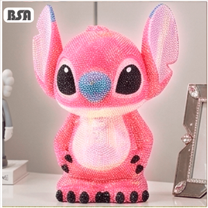 Hucha de Stitch Ángel Rosa con Diamantes de Imitación BSA, Figura de <span class=keywords><strong>Lilo</strong></span> & Stitch DIY con Diamantes Completos, Decoración para el Hogar, Estatua de Personaje de Dibujos Animados, Regalo - Product Image 1