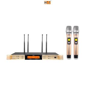 Micrófono inalámbrico de mano de metal UHF para hablar, verdadero micrófono inalámbrico de diversidad, para hablar - Product Image 1