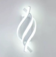 Lampu Dinding LED Spiral Aluminium Modern+PC 3 Warna Pencahayaan Putih/Hitam Kamar Tidur Kepala Tempat Tidur Ruang Tamu Koridor