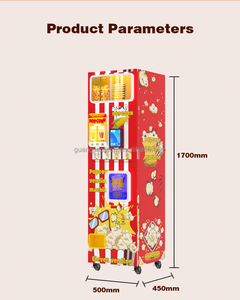 Distributeur automatique de pop-corn frais, distributeur automatique de snacks, écran tactile, système de paiement par pièces, billets et cartes - Product Image 4