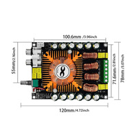 Carte d'amplificateur numérique haute puissance TDA7498E 2.0 HIFI Stéréo 160W*2 Prise en charge BTL 220W 120x78x21.6mm