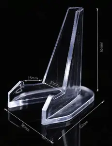 Пластиковые перекрестные форма Прозрачная Акриловая монета мольберт дисплея плексигласа акриловые награды монеты стенд