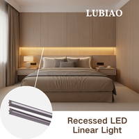 Éclairage linéaire LED encastré pour étagères de placard, profil en aluminium, éclairage intérieur d'armoire, design minimaliste YB1019-41