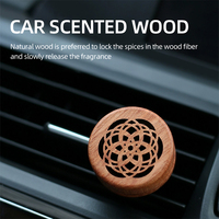 Diffuseur de parfum pour voiture à clipser sur grille d'aération, support élégant en bois pour huiles essentielles, aromathérapie naturelle