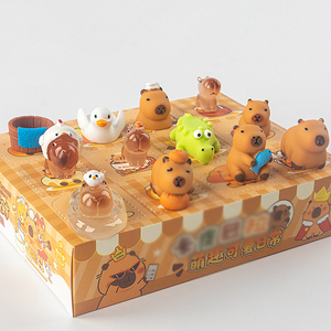 ตุ๊กตาคาปิบาร่าน่ารัก กล่องสุ่ม ของตกแต่งโต๊ะทำงานสุดสร้างสรรค์ - Product Image 1