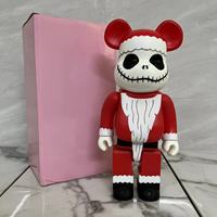 Figurine d'action Bearbrick personnalisée, modèle mignon, transparente, noire, dorée, argentée, jouet en PVC, type dessin animé, accessoire