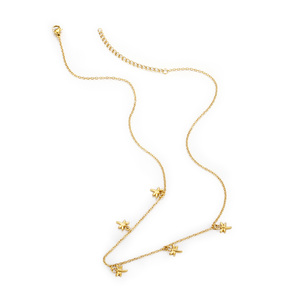 Collar de Cadena con Colgante de Eslabones Geométricos de Acero Inoxidable con Baño de Oro PVD de 18K, Acabado Resistente al Deslustre, Ideal para Aniversarios - Product Image 4