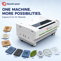Machine de découpe laser CO2 entièrement fermée Light1390C 100W/120W/150W pour bois, papier, plastique, grand format 1300x900mm, refroidissement par eau