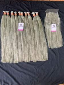 ผมต่อจากผมมนุษย์หยักศกสีเทา - Product Image 5