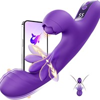 Nouveau vibrateur féminin à commande par application avec écran numérique, stimulation du point G, vibrations à 50 dB